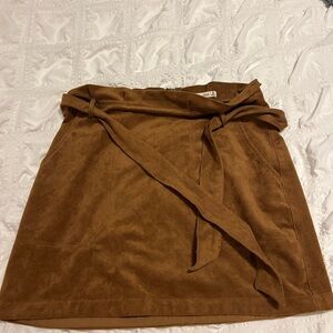 Brown Suede Abercrombie Skirt